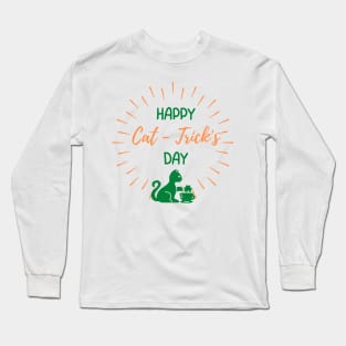 Happy cat-trick's day Long Sleeve T-Shirt